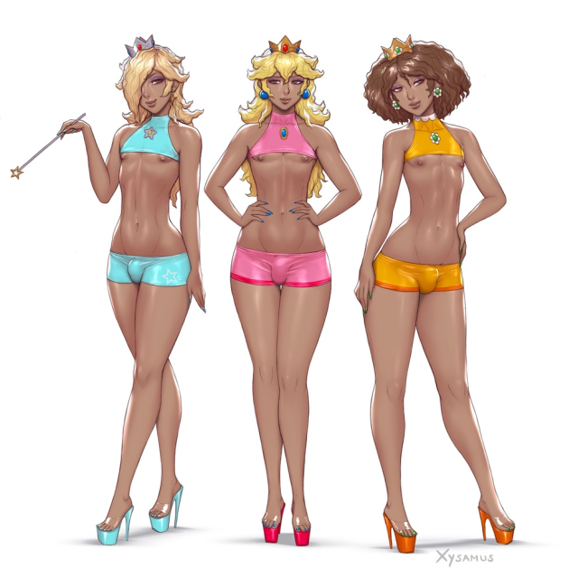 princess daisy,princess peach,princess rosalina