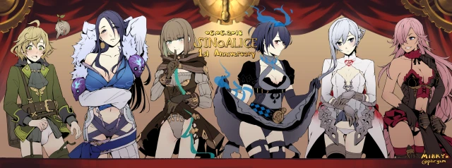 alice (sinoalice),cinderella (sinoalice),gretel (sinoalice),pinocchio (sinoalice),snow white (sinoalice)