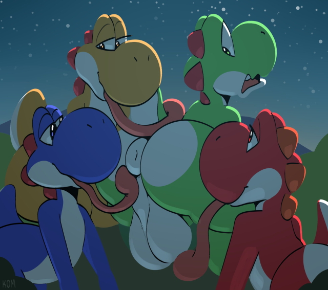 blue yoshi,green yoshi,red yoshi,yellow yoshi,yoshi