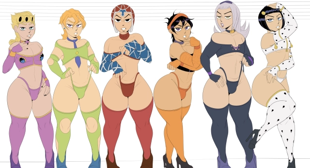 bruno buccellati,giorno giovanna,guido mista,leone abbacchio,narancia ghirga,pannacotta fugo