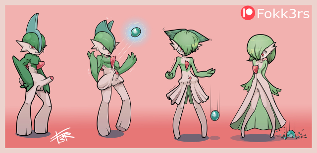 gallade,gardevoir,male gardevoir