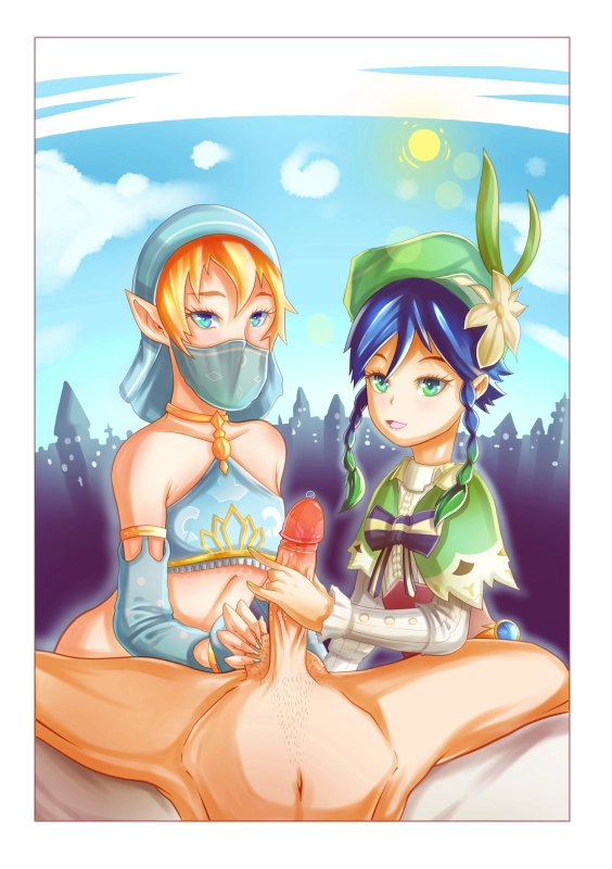 link,venti (genshin impact)