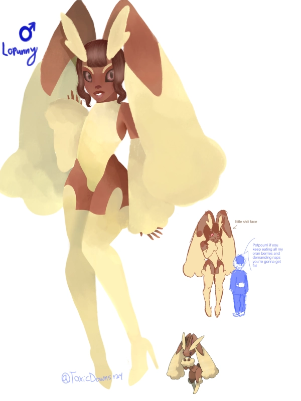 alpha pokémon,lopunny,male lopunny,potpourri (toxicdowns)