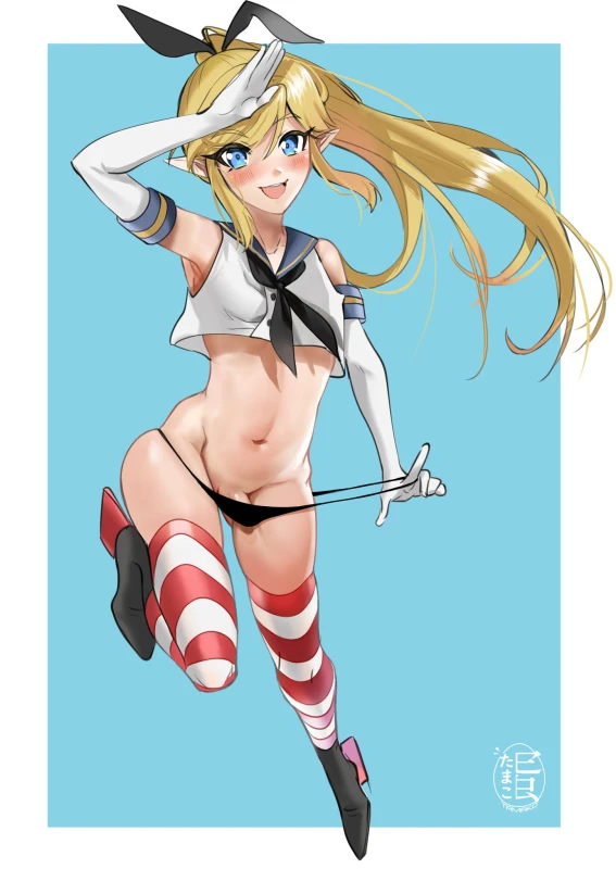 link,shimakaze (kantai collection) (cosplay)