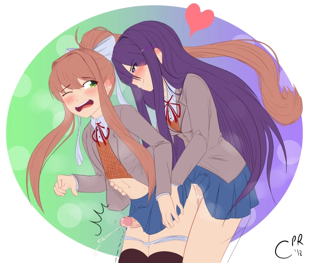 monika (doki doki literature club),yuri (doki doki literature club)