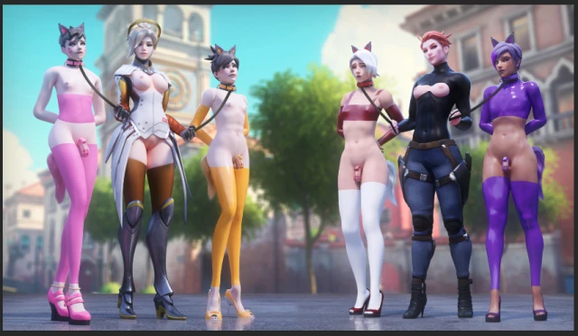 ashe (overwatch),d.va,mercy,moira,sombra,tracer